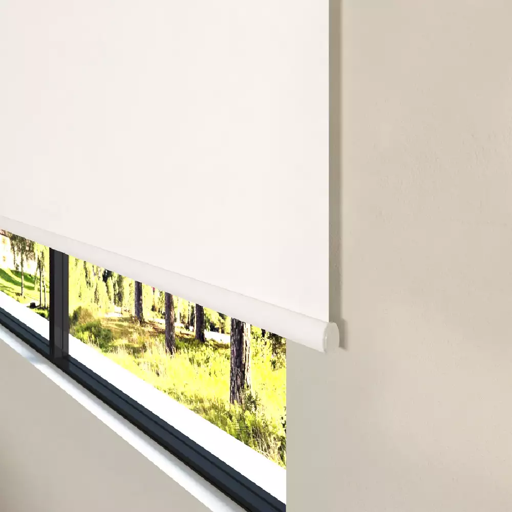 Cortina Enrrollable Blackout 100X180Cm Blanco Pvc Rm1636