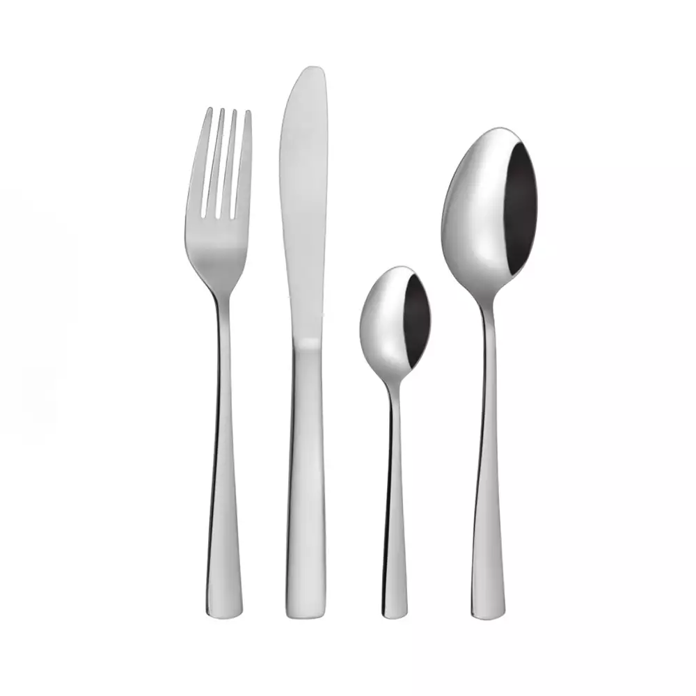 Cubiertos Espiral Capri Plateado 4 Pz Acero Inoxidable Fj247-4