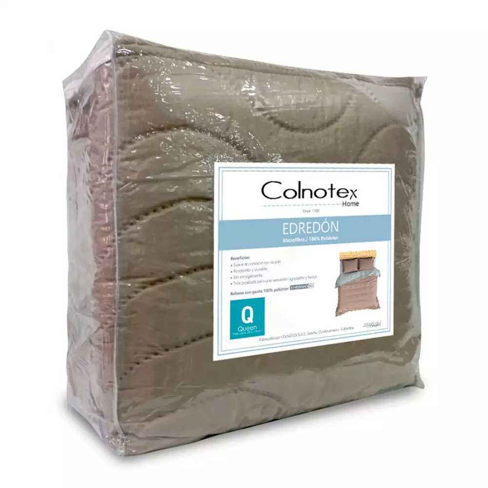 Cubrecama colnotex queen carmel 100% de poliester