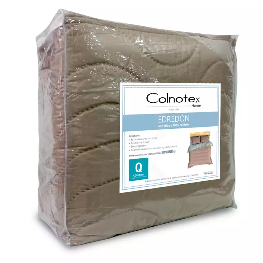 Cubrecama colnotex sencillo carmel 100% poliester