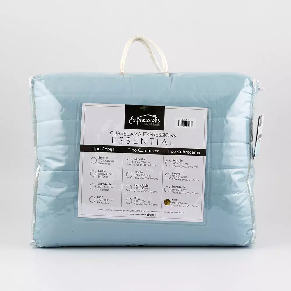 Cubrecama Expressions Montana 90Gr King Azul 100% Microfibra Mf A