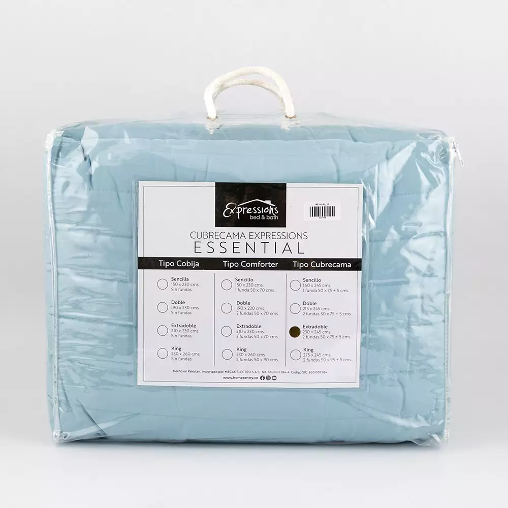 Cubrecama Expressions Montana 90Gr Queen Azul 100% Microfibra Mf