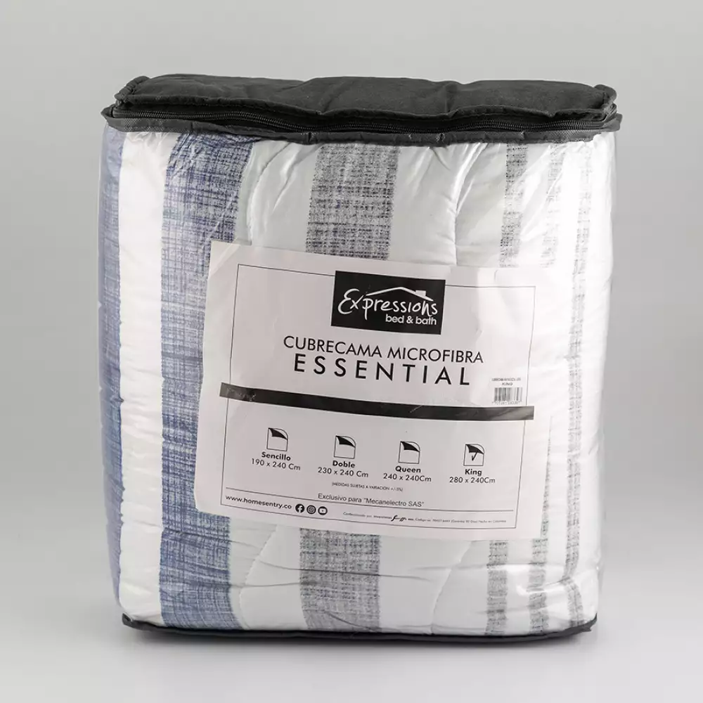 Cubrecama Expressions Rayas King 280X240Cm Microfibra 083397