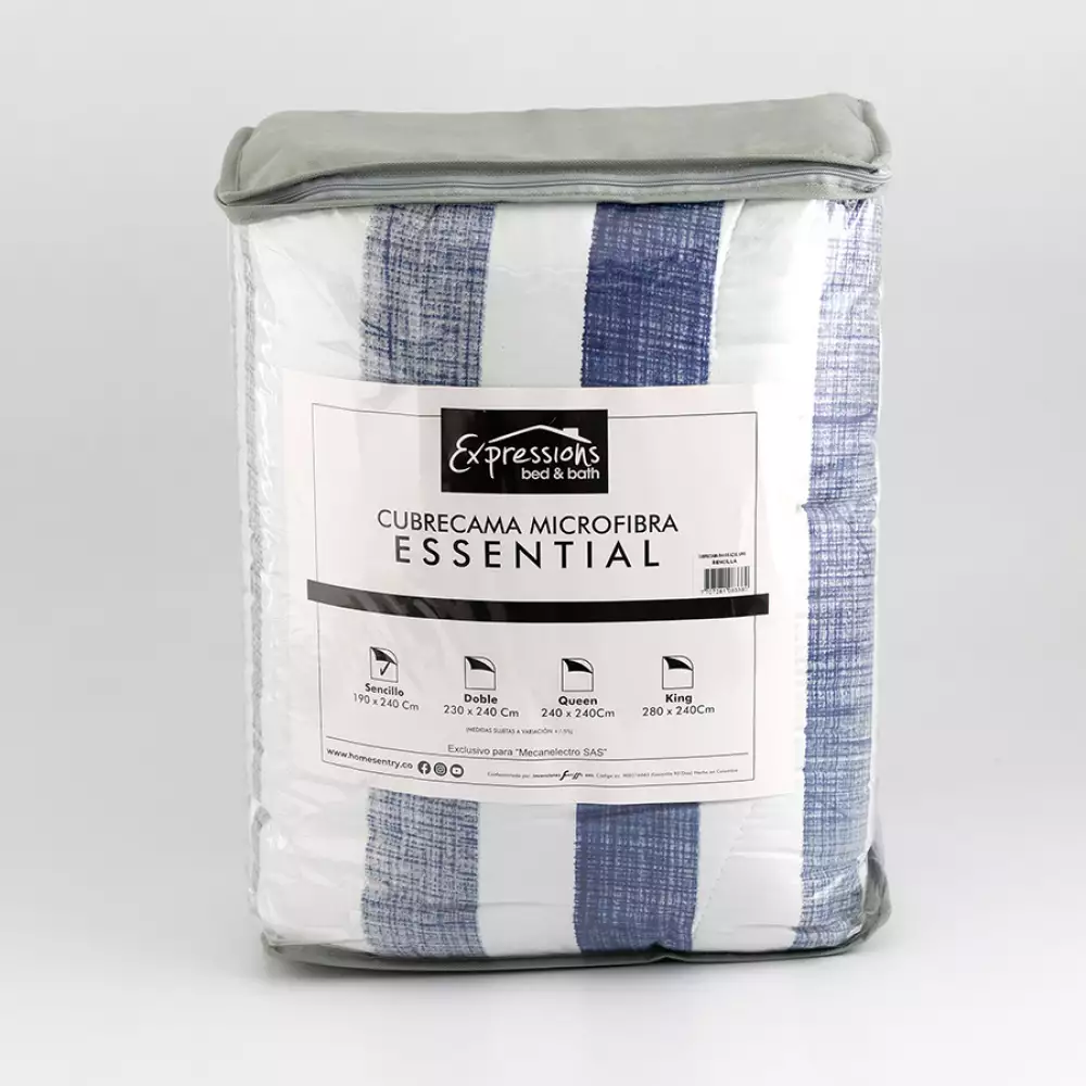 Cubrecama Expressions Rayas Sencillo 190X240Cm Microfibra