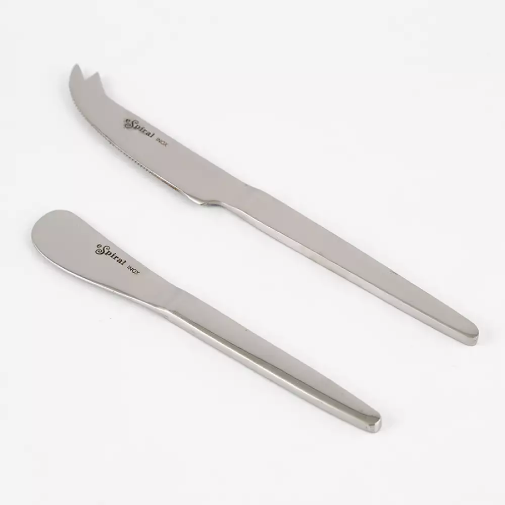 Cuchillos Espiral Fj601-2 Style 26X10X2Cm Plateado Acero 2 Pz