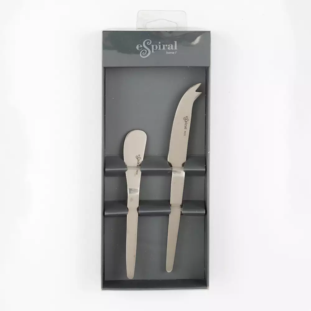 Cuchillos Espiral Fj601-2 Style 26X10X2Cm Plateado Acero 2 Pz