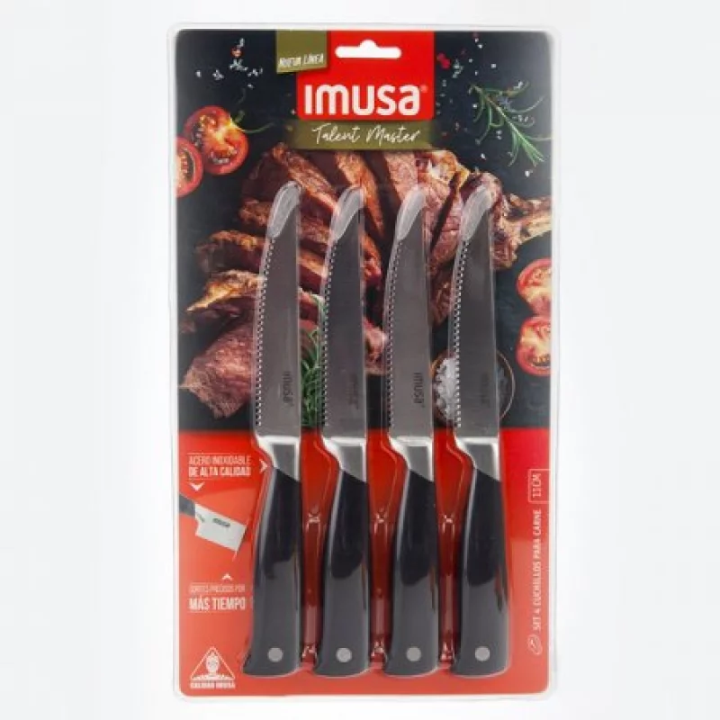 Cuchillos Para Carne 11Cm Talent Master Imusa Setx4