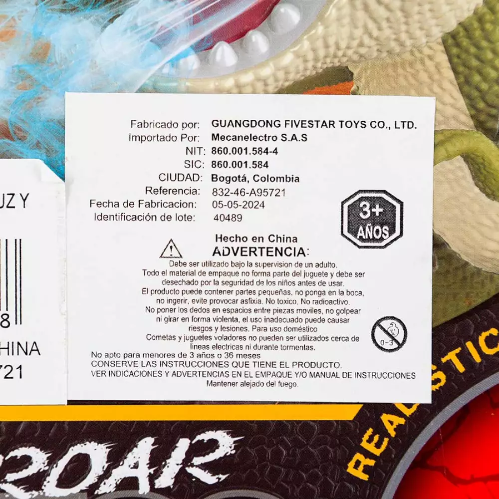 Dinosaurio Maypa Con Luz Y Sonido 28X13Cm