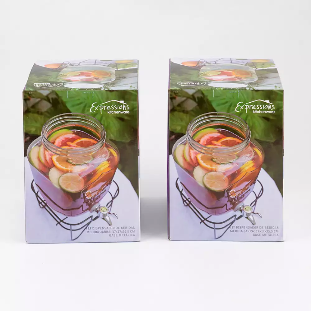 Dispensador Liquidos Expressions 2 UD Transparente 4 Lt Vidrio 235557