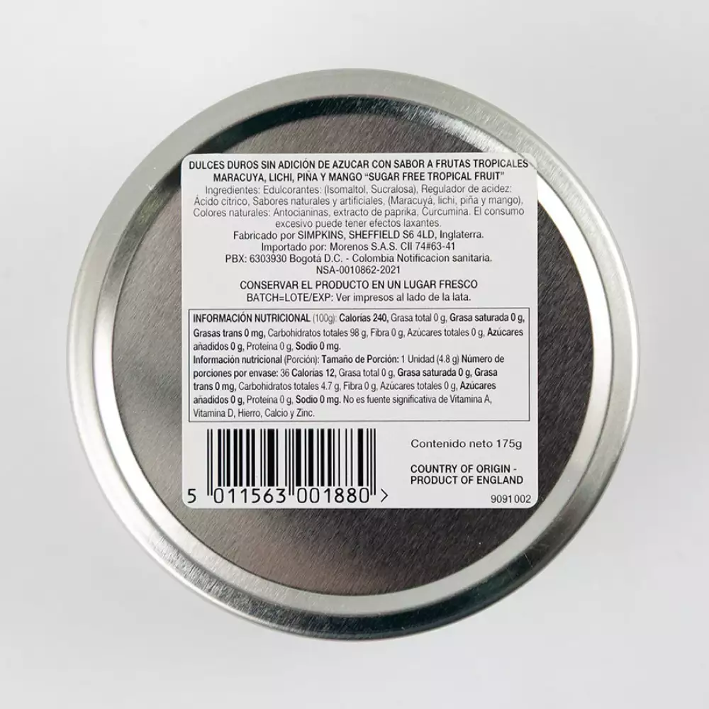 Dulces Simpkins 200 Gr Frutas 8745