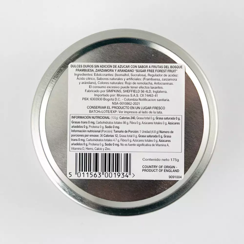 Dulces Simpkins 200 Gr Frutas Silvestres 8744