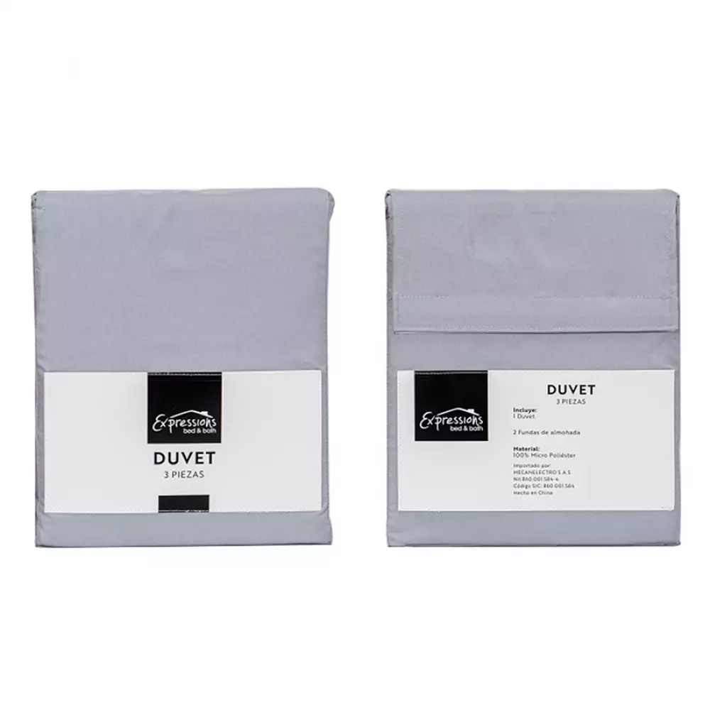 Duvet Expressions Doble Microfibra 100Gsm Ice Gray