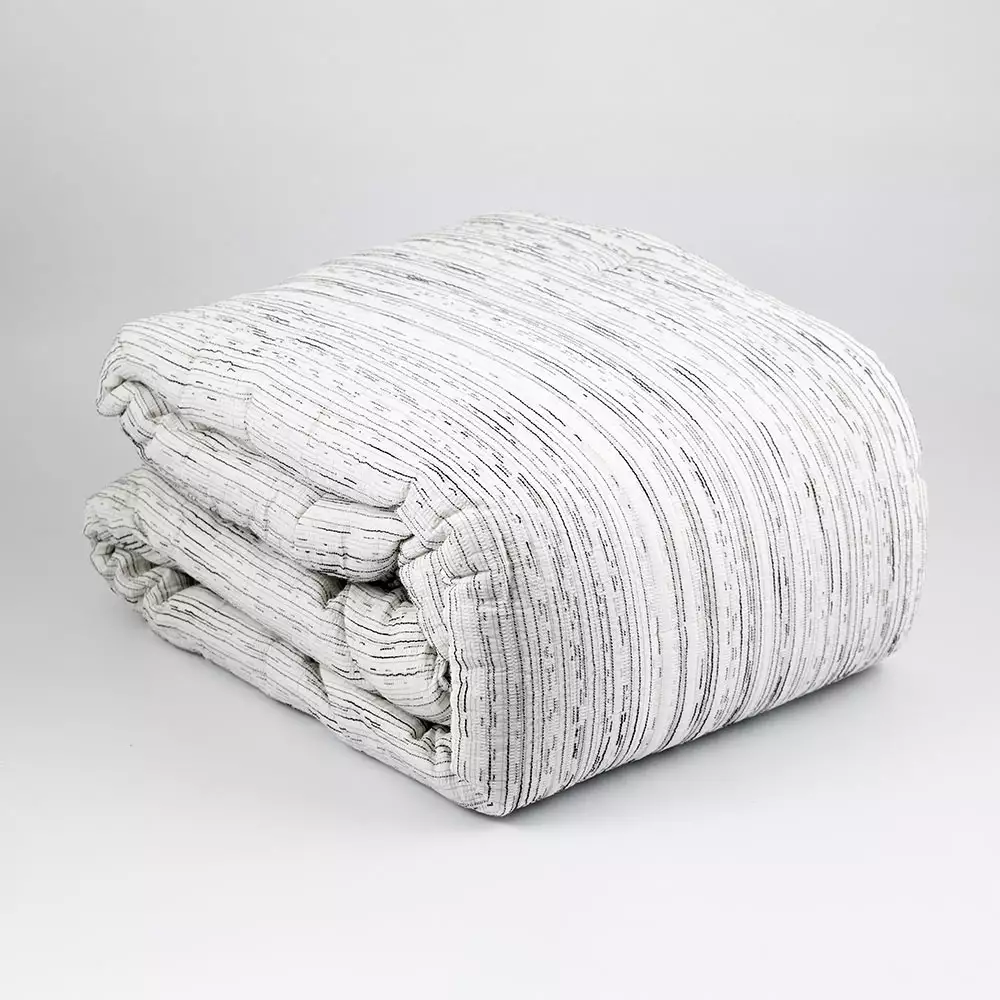 Edredon Expressions King 200X200Cm Gris Blanco Poliester