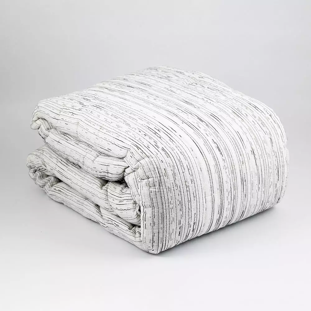 Edredon Expressions Queen 190X160Cm Gris Blanco Poliester