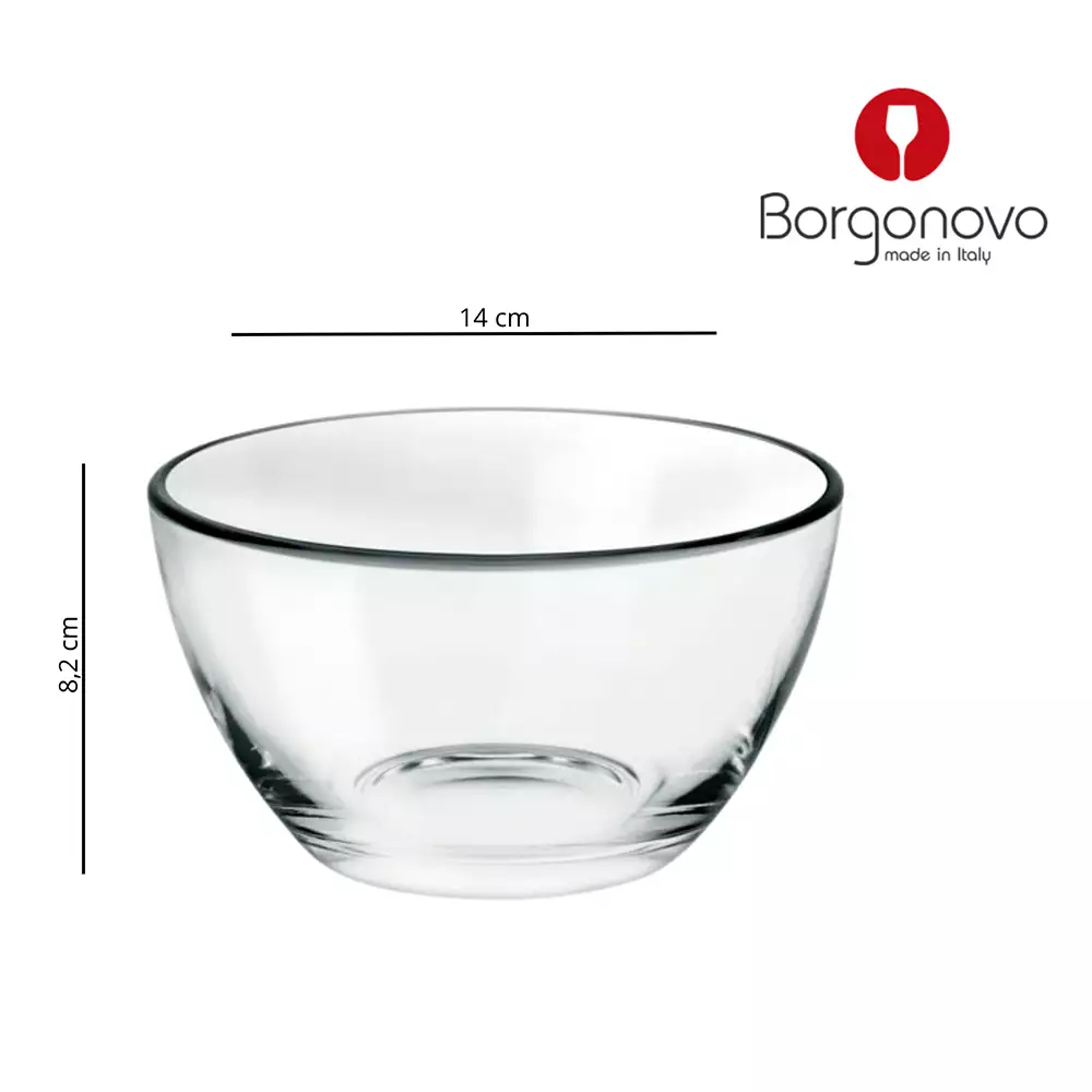 Ensaladera Borgonovo Palladio 14 Cm 400 Ml Vidrio 306296