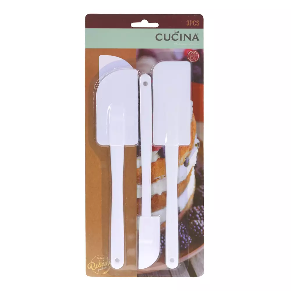 Espatulas La Cucina 3 Ud 32Cm Blanco Polipropileno 314000320