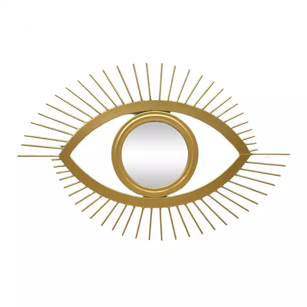Espejo concepts ojo boho 80x52cm dorado 80% hierro 10% mdf