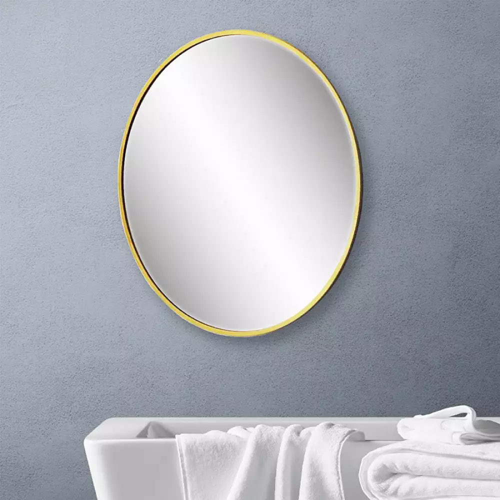 Espejo dorado circular