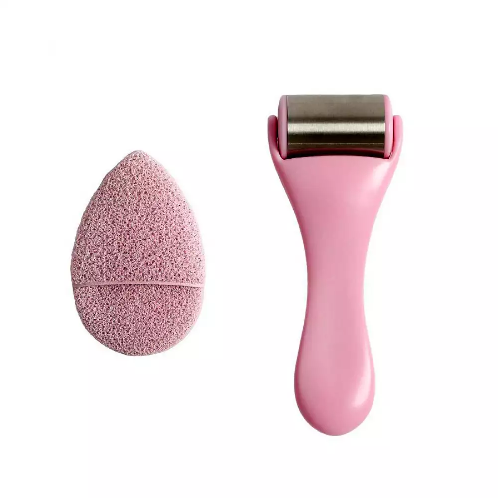 Esponja cosmetic club limpieza facial + masajeador de hielo rosa sc29469