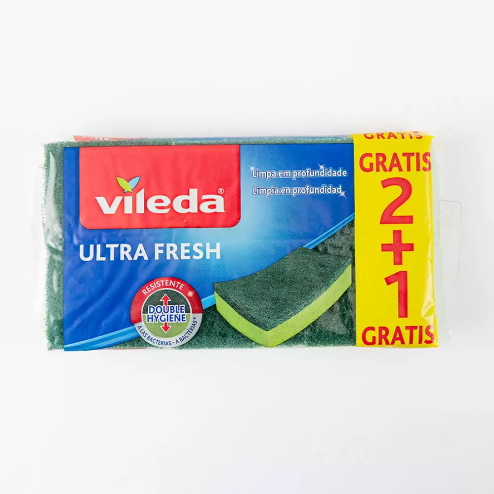 Esponja Vileda Verde 3 Ud Plastico 201682