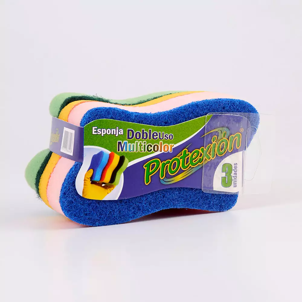 Esponjas Visionario Doble Uso Multicolor 3 Ud Poliester Laedmu