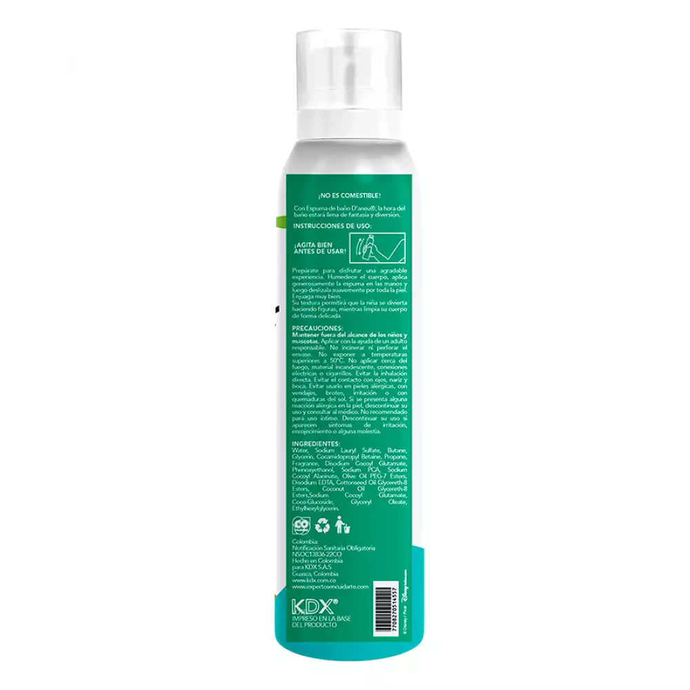 Espuma De Baño Tristeza Instensamente Daneu 180 Ml 88Pt30335U