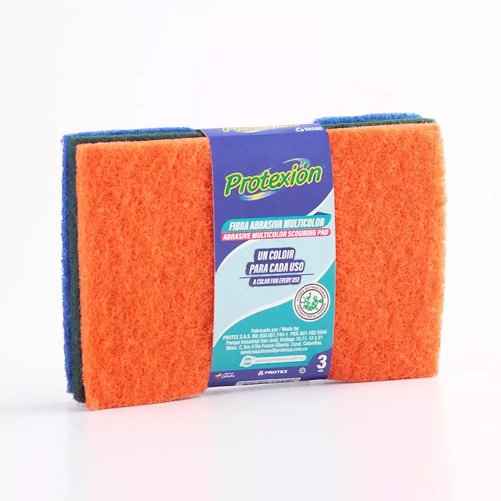 Fibra Visionario Abrasiva Multicolor 3 Ud Poliester Lafamu34