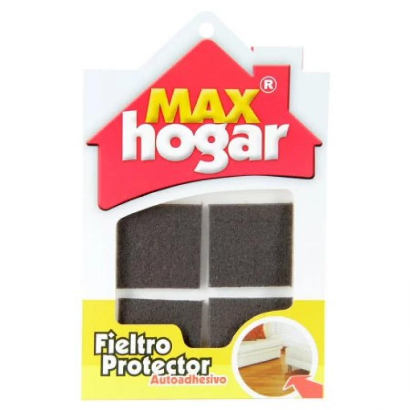 Fieltro Protector Autoadhesivo Para Muebles Max Hogar Café.