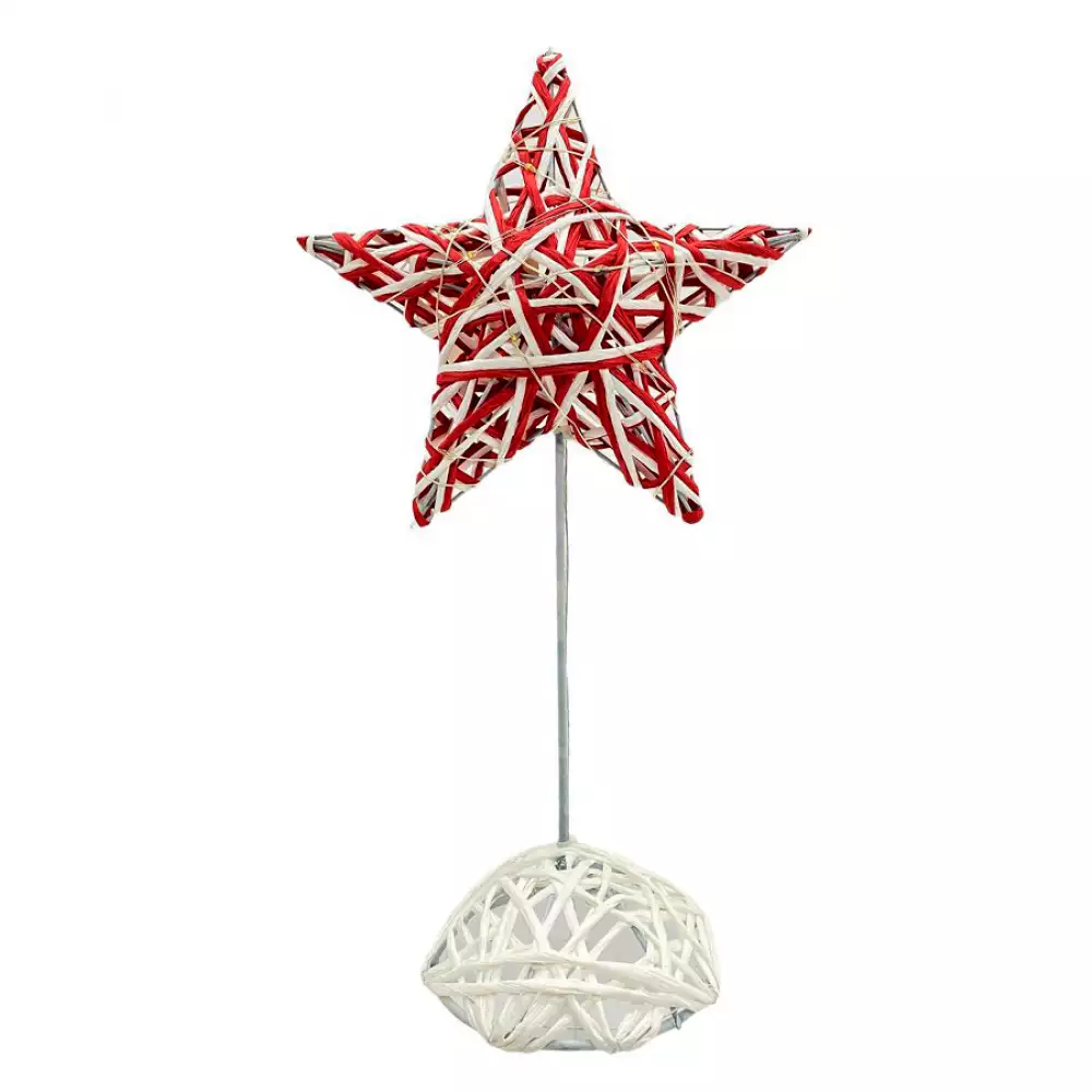 Fig Estrella Nav Rojo-Blanco C/Luz 20X11X35Cm Santini 201-7200185 1