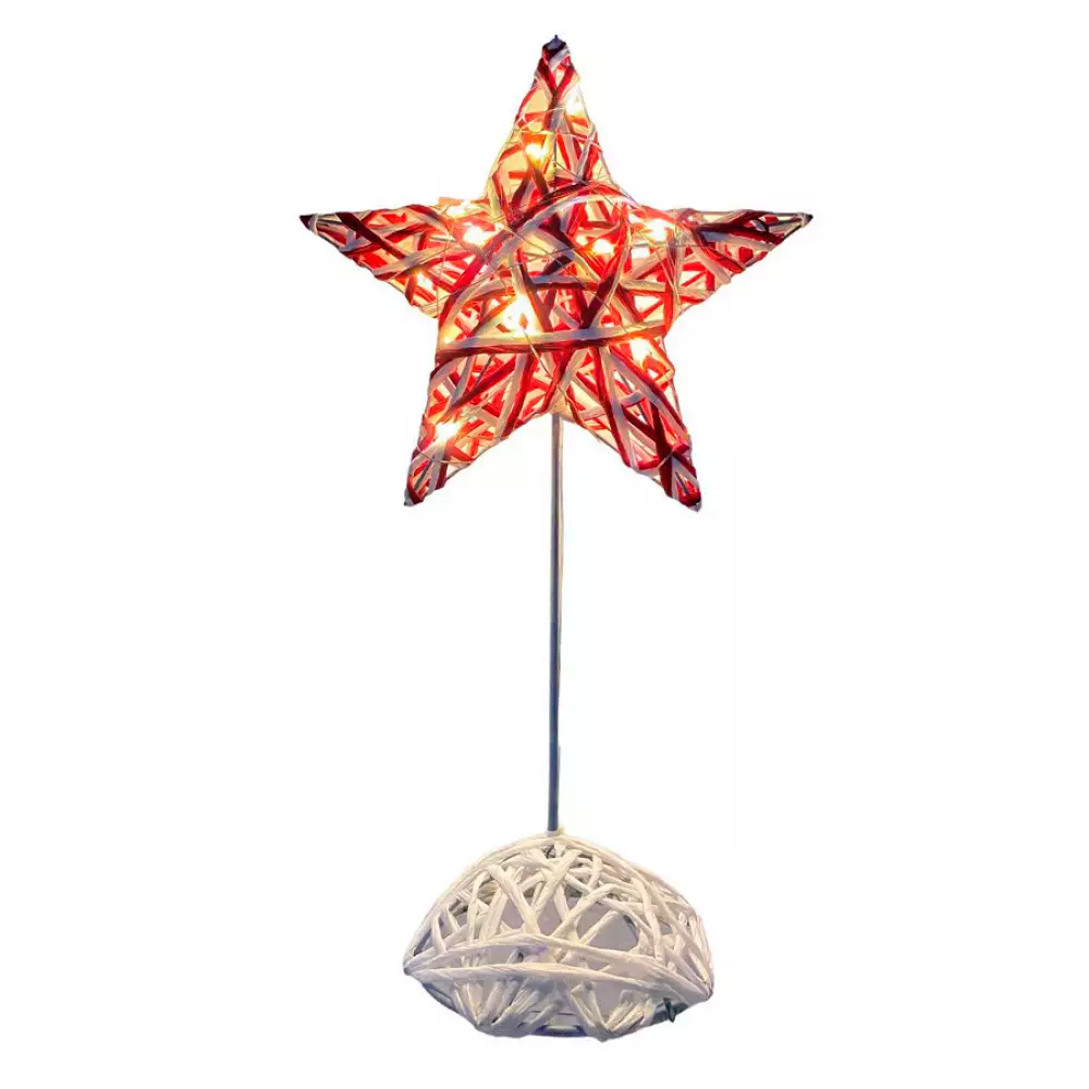 Fig Estrella Nav Rojo-Blanco C/Luz 20X11X35Cm Santini 201-7200185 1