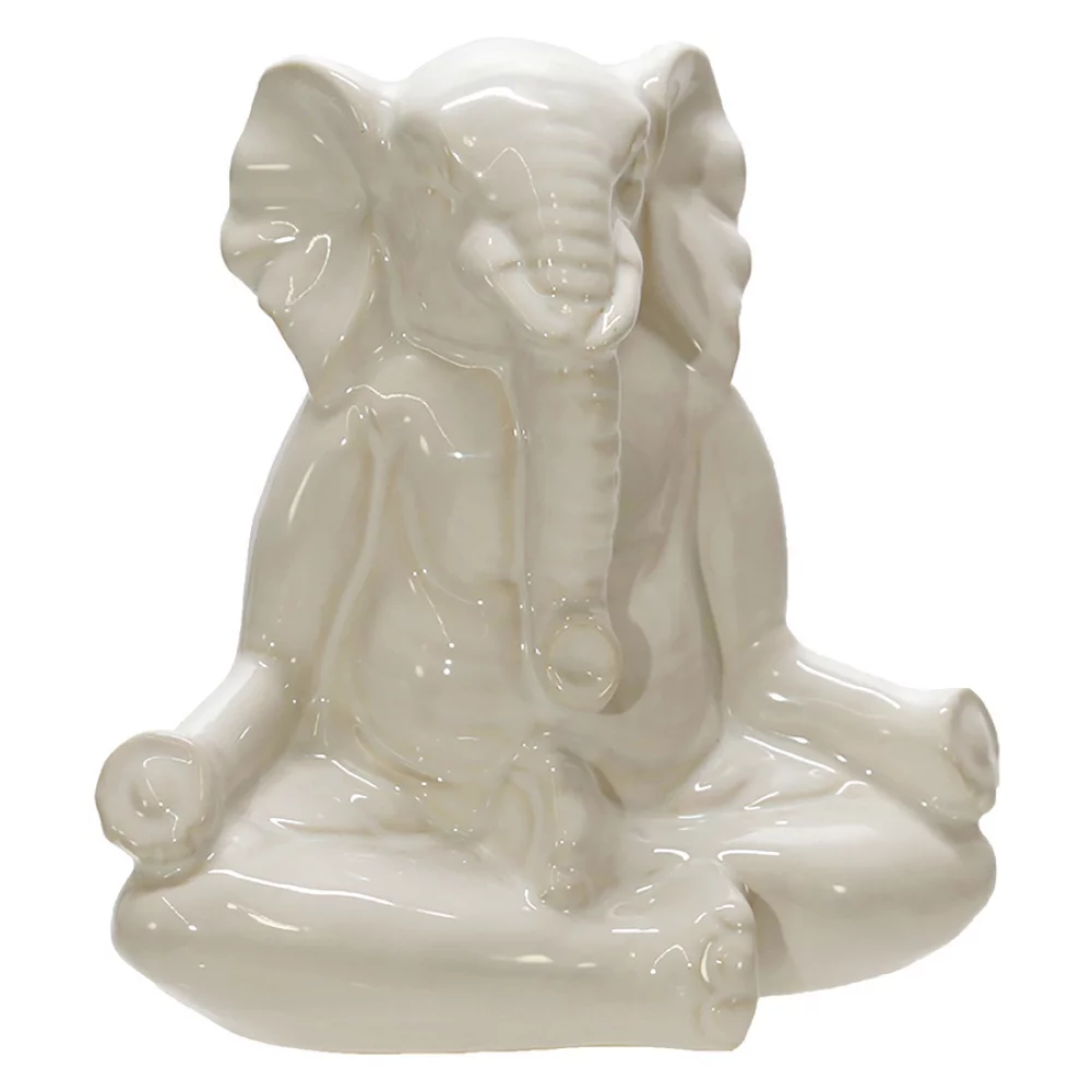 Figura 15431 Elefante Yoga Blanco Sbh