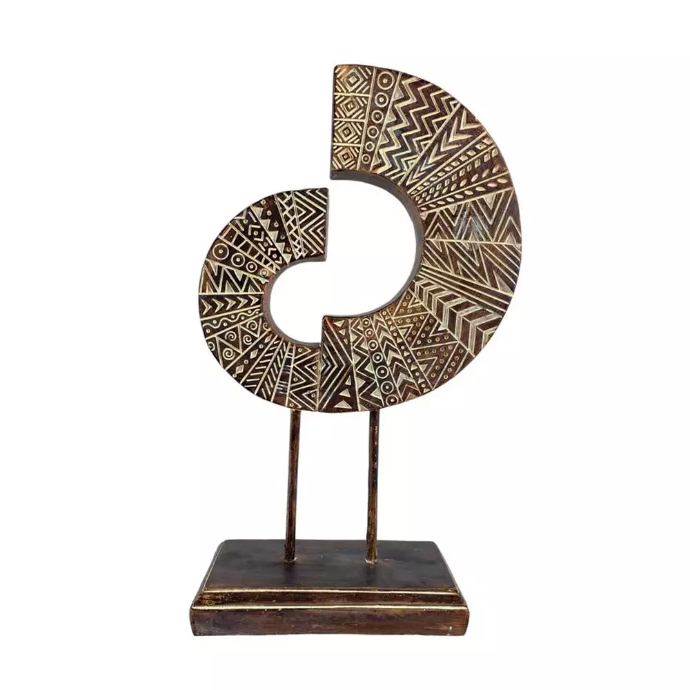 Figura Abst Concepts Savanna 9X32X19Cm Marron Poliresina 437-5010