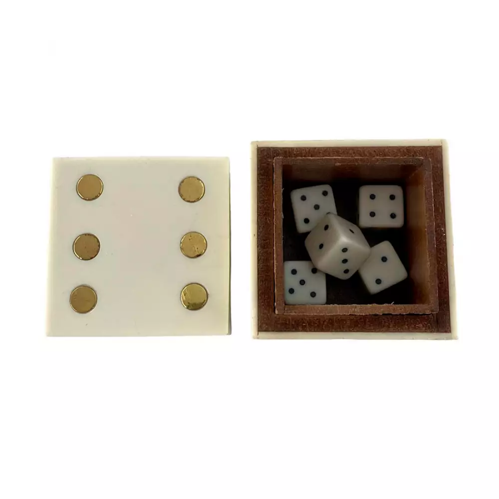 Figura Deco Concepts Dados Monocromia 2X2X2Cm Blanco Mdf 429-86