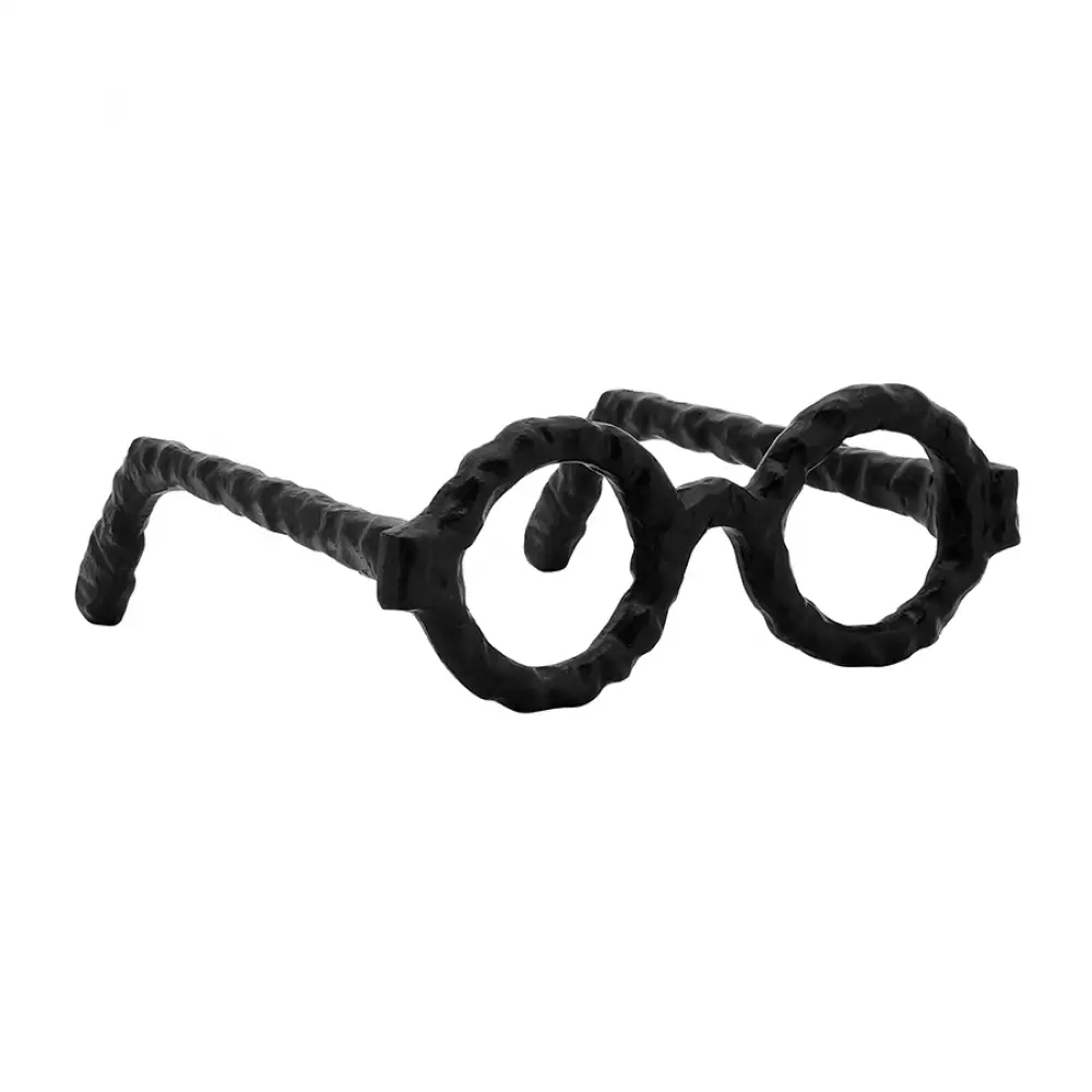 Figura decorativa con estilo de gafas negras