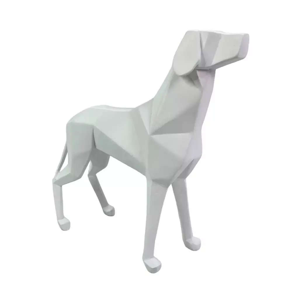 Figura Decorativa Concepts Perro Rose Blush 7X10X8Cm Blanco Cera