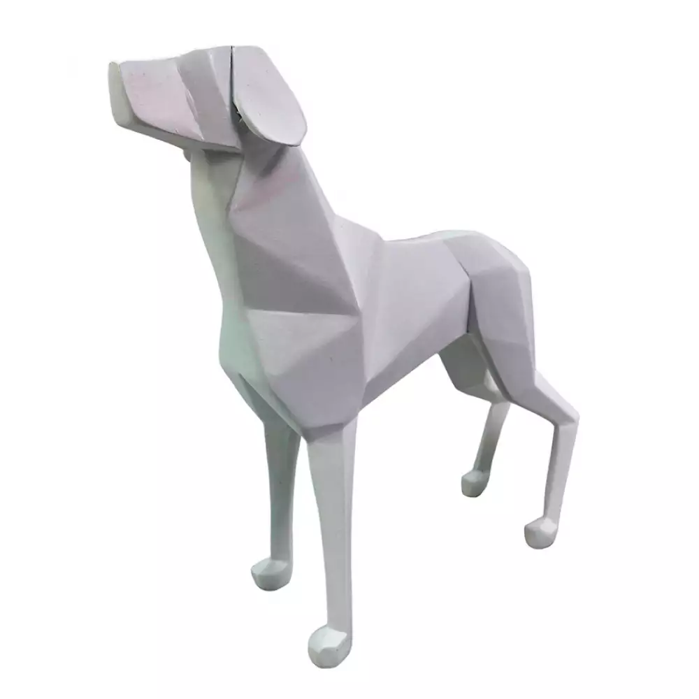 Figura Decorativa Concepts Perro Rose Blush 7X10X8Cm Blanco Cera