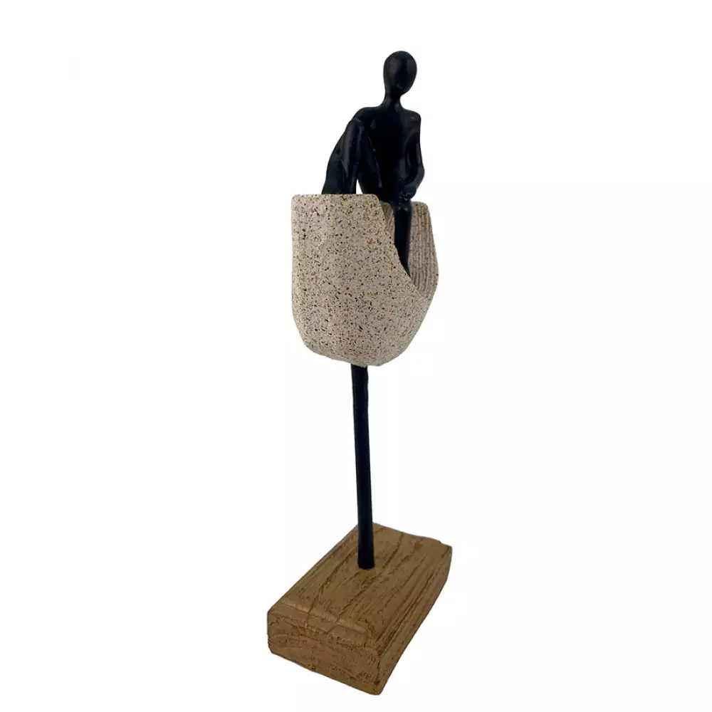 Figura Decorativa Concepts Persona Rose Blush 15X13X17Cm Dorado