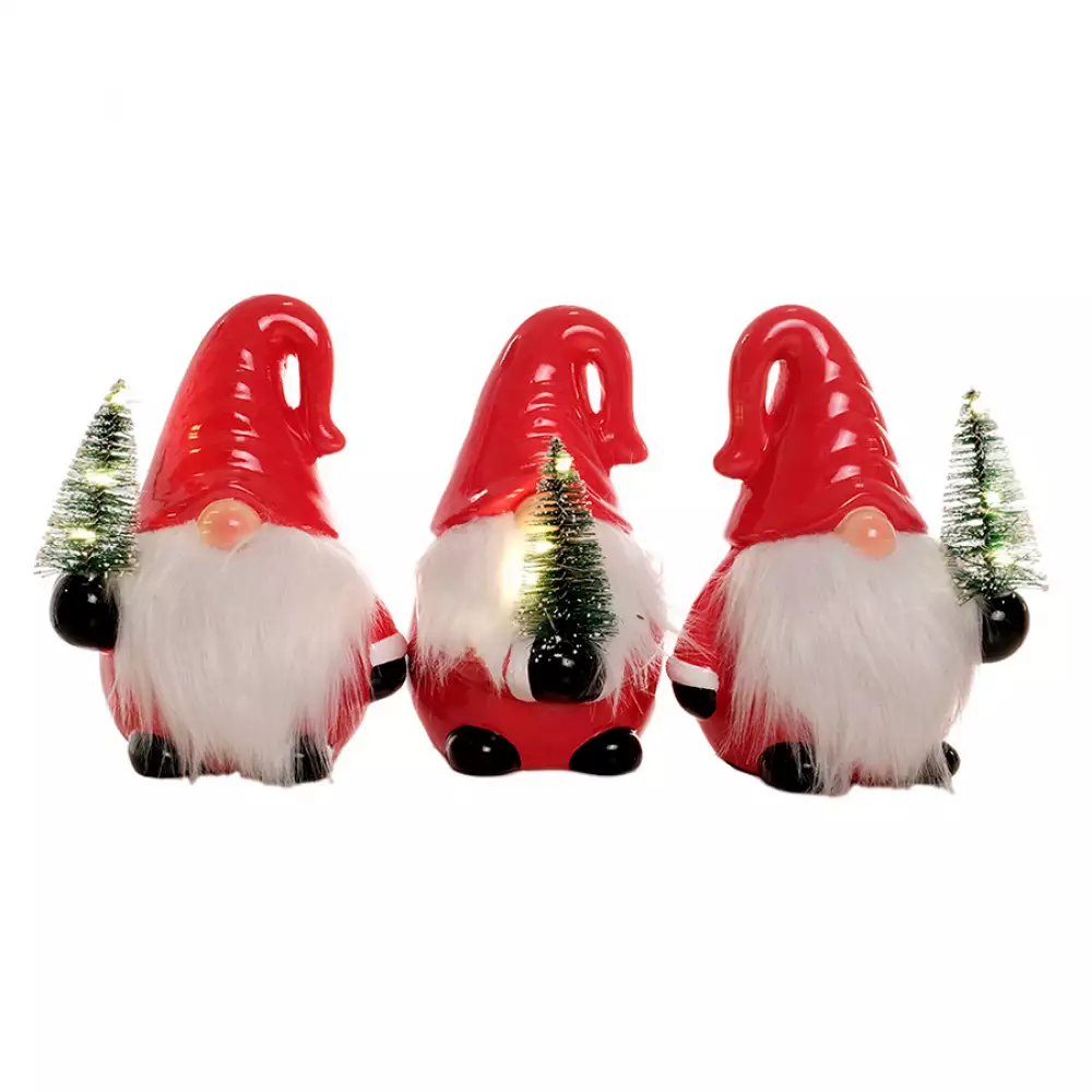 Figura Gnomo Navideño con Luz Led Surtido