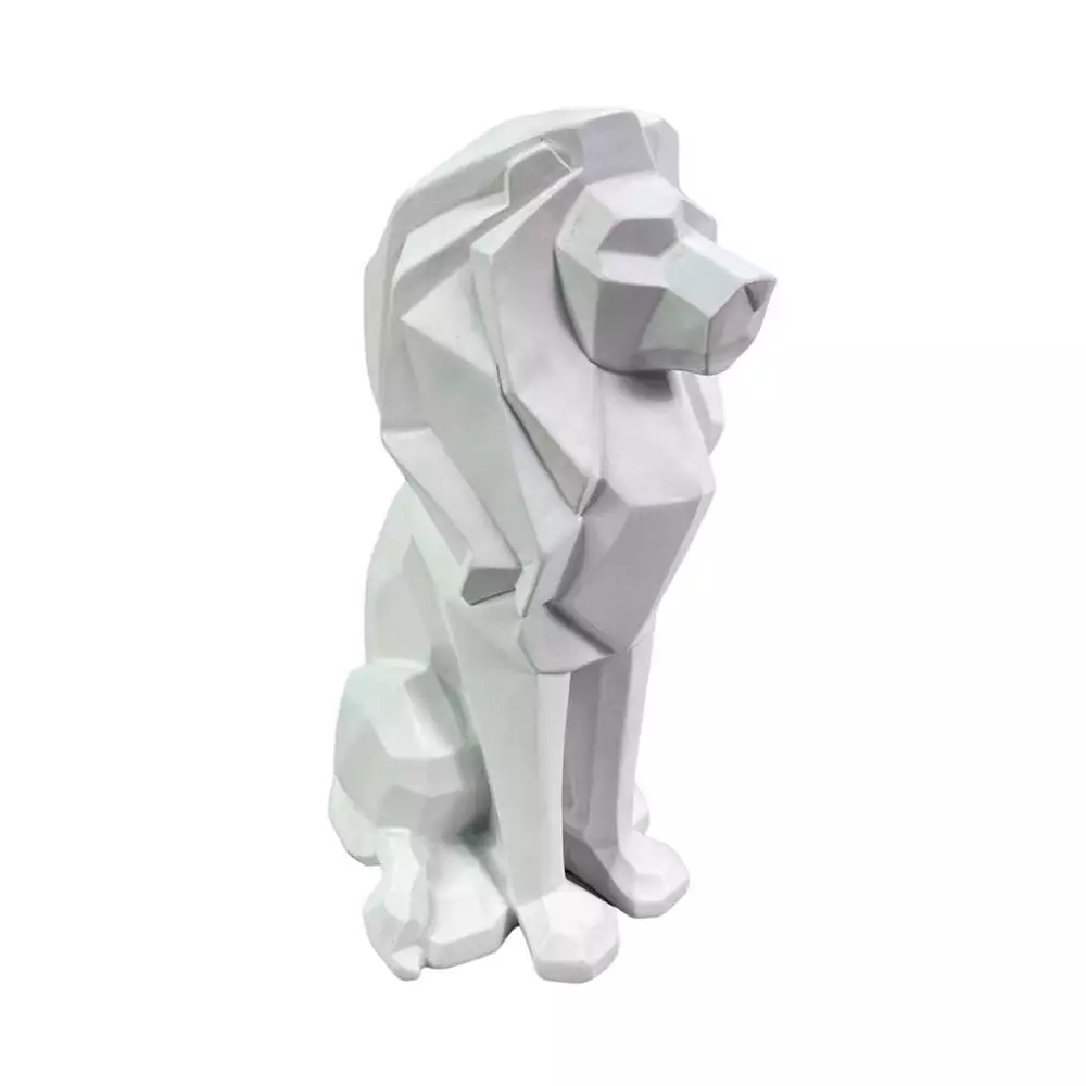 Figura Leon Concepts Savanna 13X26X18Cm Blanco Poliresina 437-611