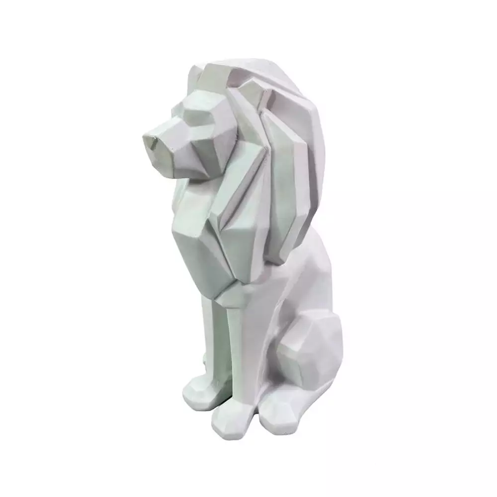 Figura Leon Concepts Savanna 13X26X18Cm Blanco Poliresina 437-611
