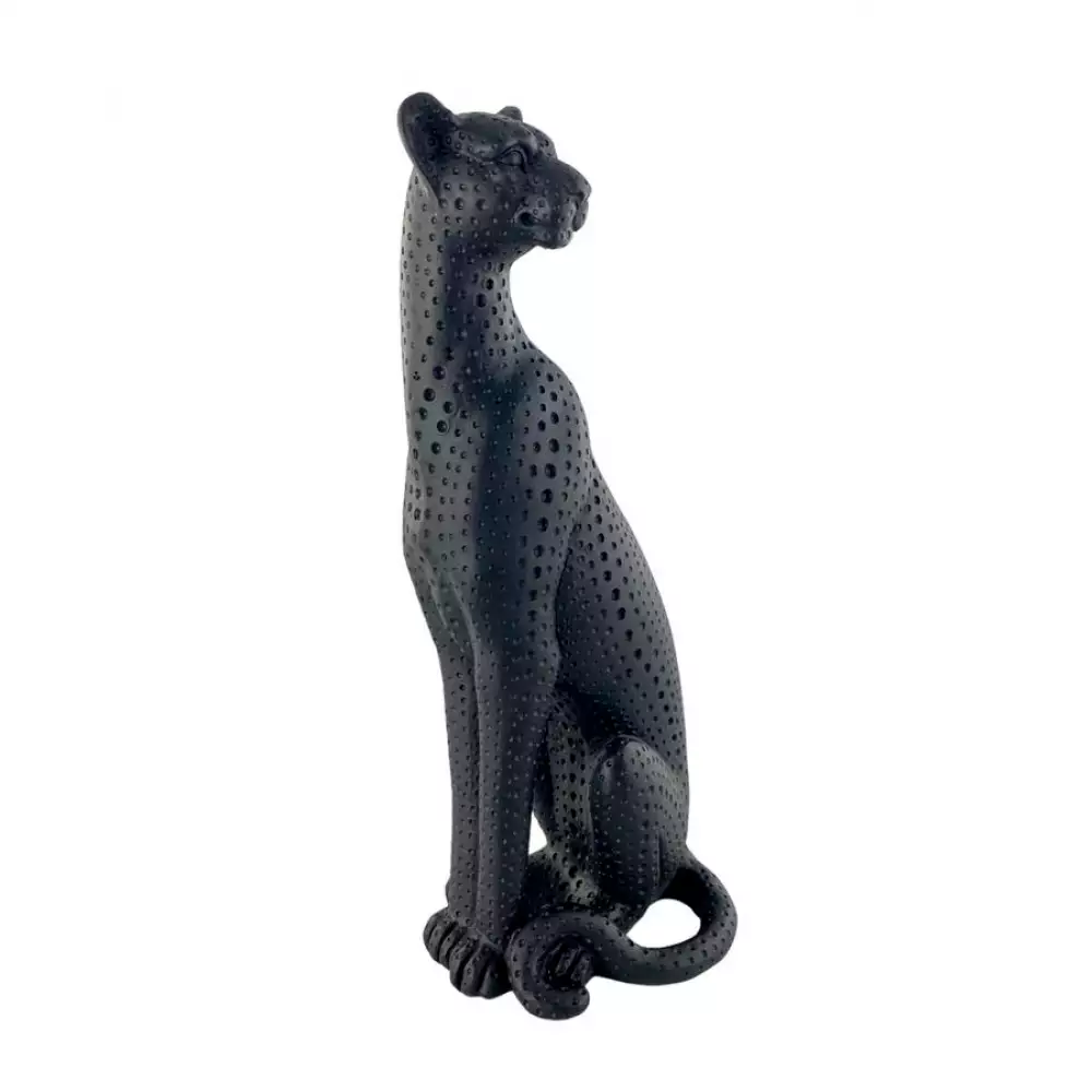 Figura Leopardo Concepts Savanna 13X38X15Cm Negro Poliresina 437-