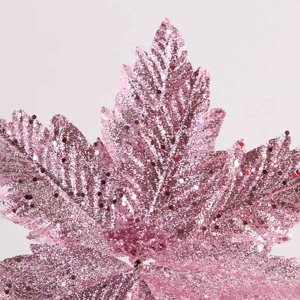 Flor Miro Christmas Poinsettia 30Cm Rosado Tela 831-Amx044-24117