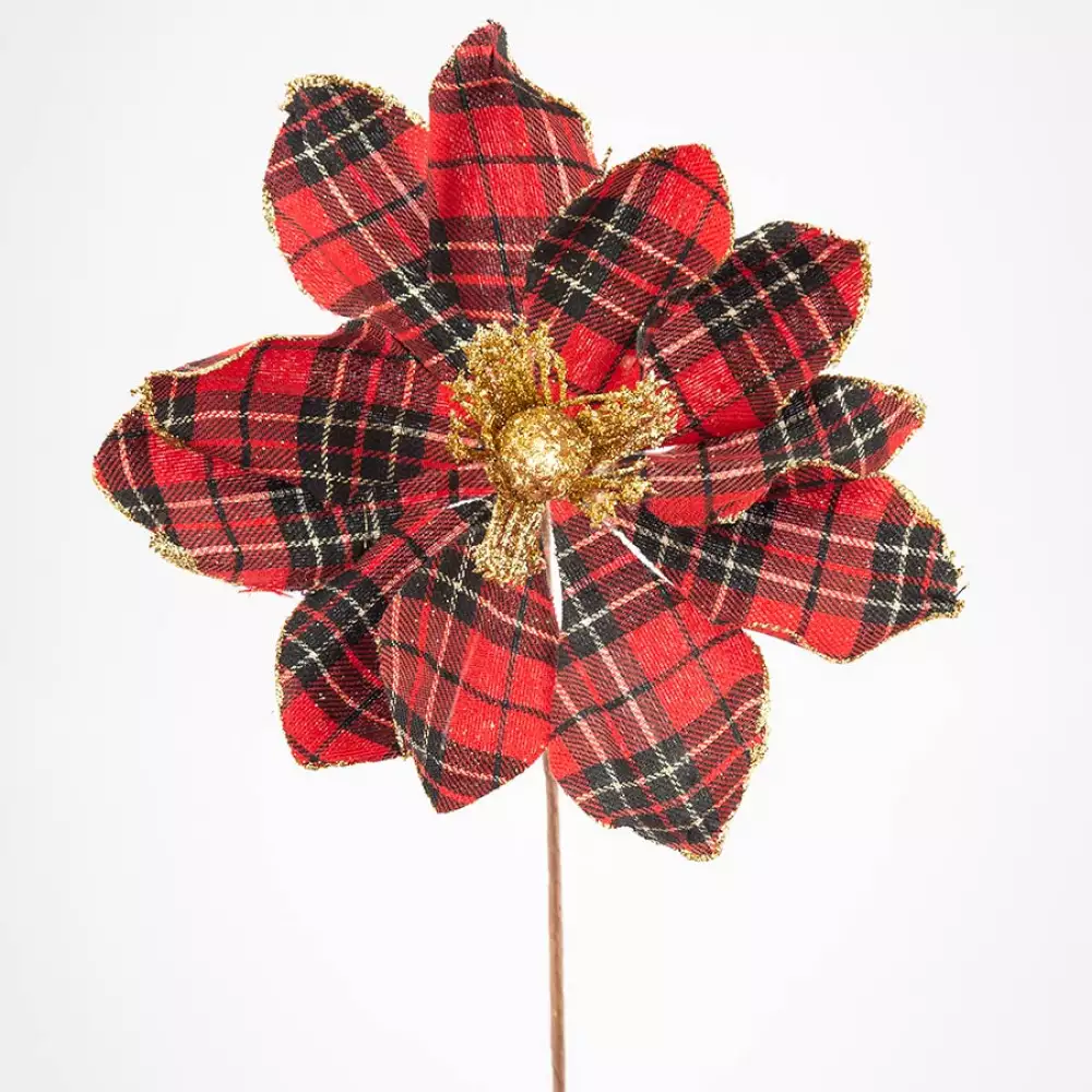 Flor Nav Ponsetia 30X40Cm Negro-Blanco Miro 831-Am