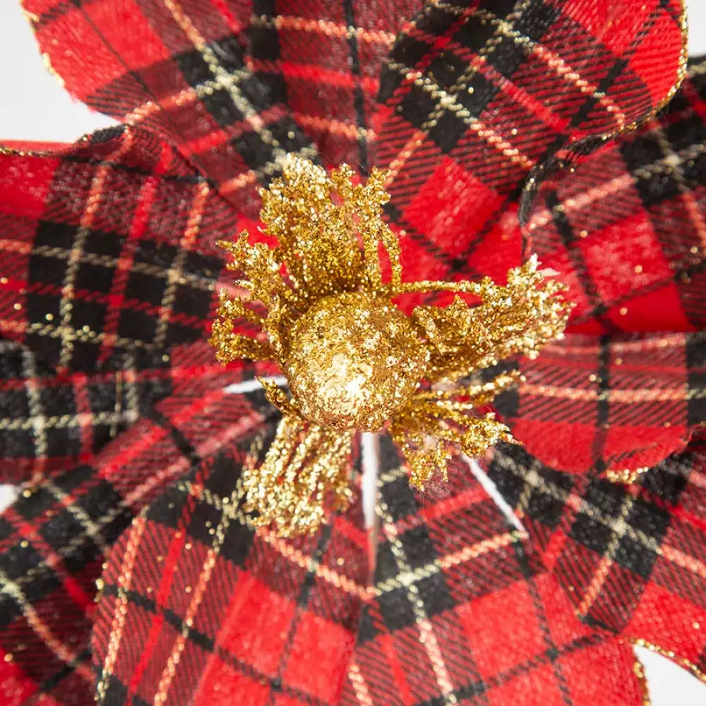 Flor Nav Ponsetia 30X40Cm Negro-Blanco Miro 831-Am