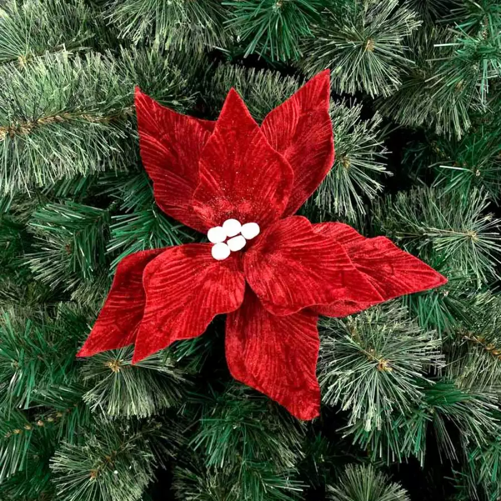 Flor Nav Rojo Deco 32X32X25Cm Santini 140-2501156