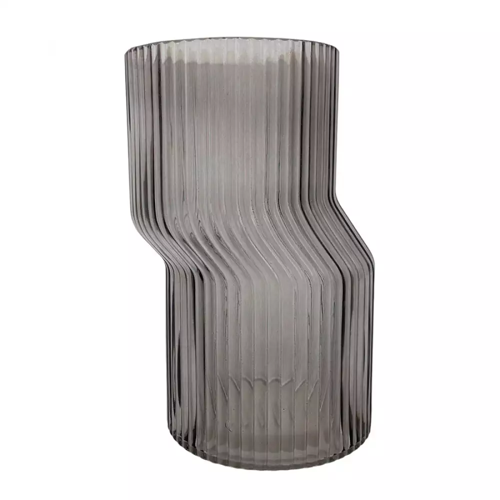 Florero 3D Concepts Sweet Mocca 13X20X13Cm Gris Vidrio 455-351