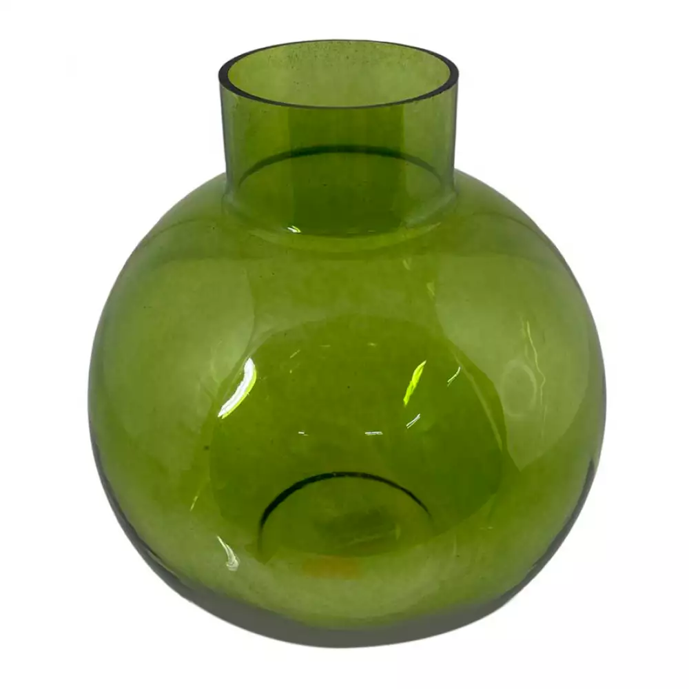 Florero concepts boho 14x17cm verde 100% vidrio 455-35956