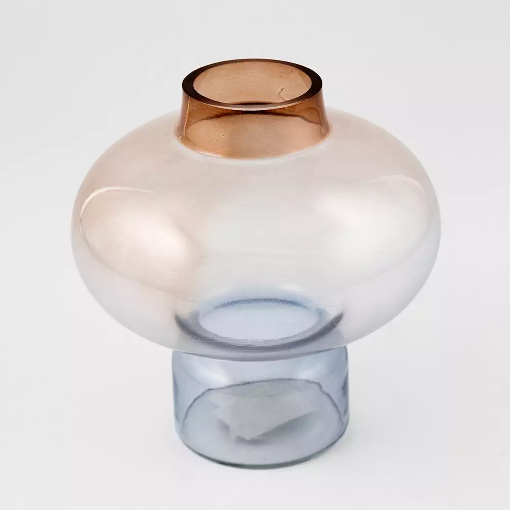 Florero Concepts Crystal Blue 20X21X20Cm Azul Vidrio 455-351236