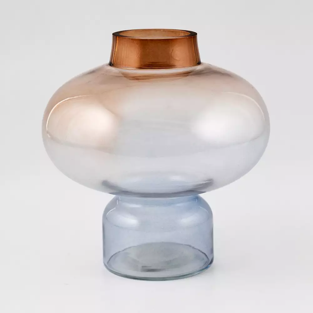 Florero Concepts Crystal Blue 20X21X20Cm Azul Vidrio 455-351236