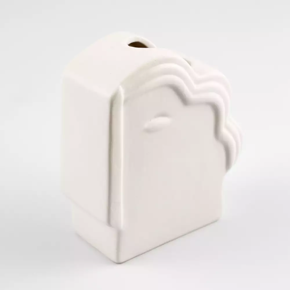 Florero concepts eclectic 6x15cm blanco ceramica 567-49315